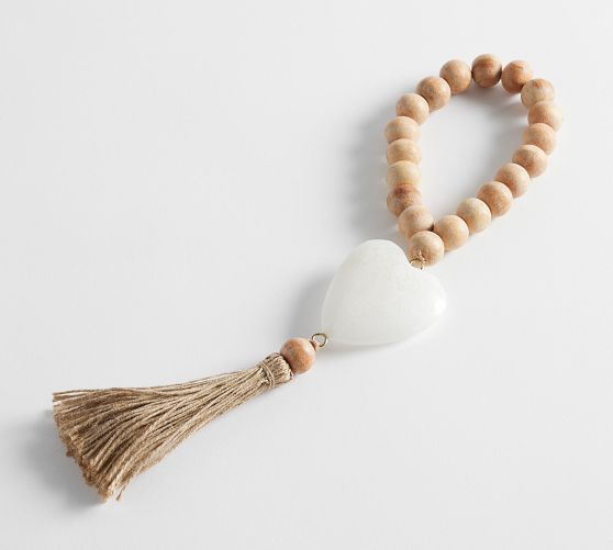 Artisan Handcrafted Beaded Rope with Heart | Pottery Barn