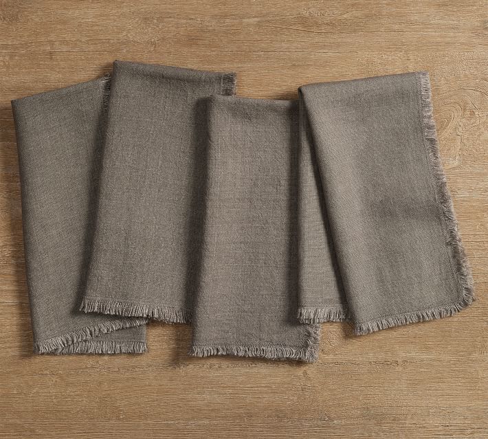 Rustic Linen Napkins with Large Fringe Edges (Set of 4) - On Sale - Bed  Bath & Beyond - 22735774