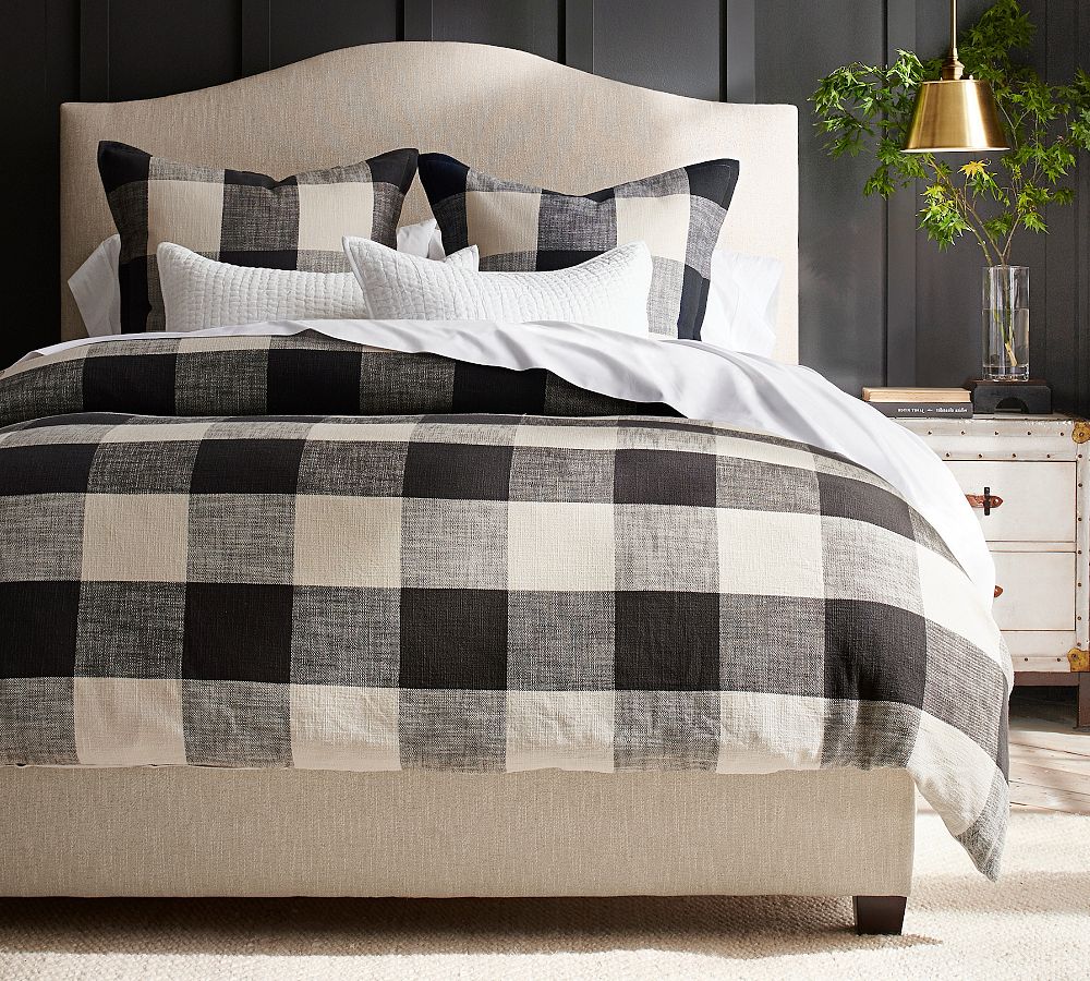 Charcoal Bryce Buffalo Check Patterned Duvet Cover & Sham