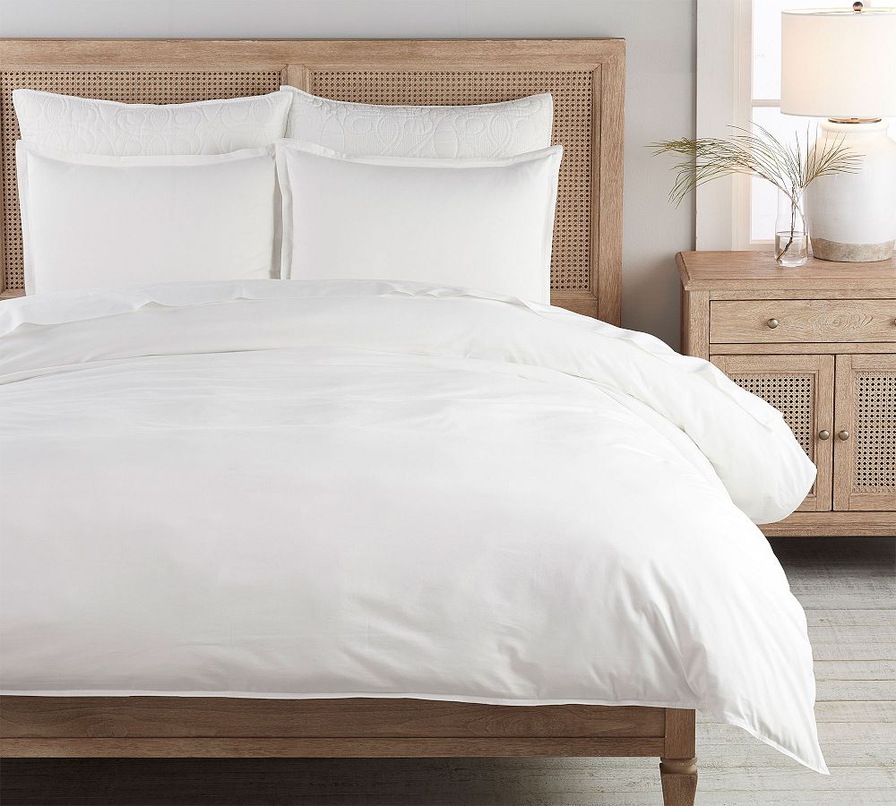 Spencer Washed Organic Cotton Solid Duvet Cover - White