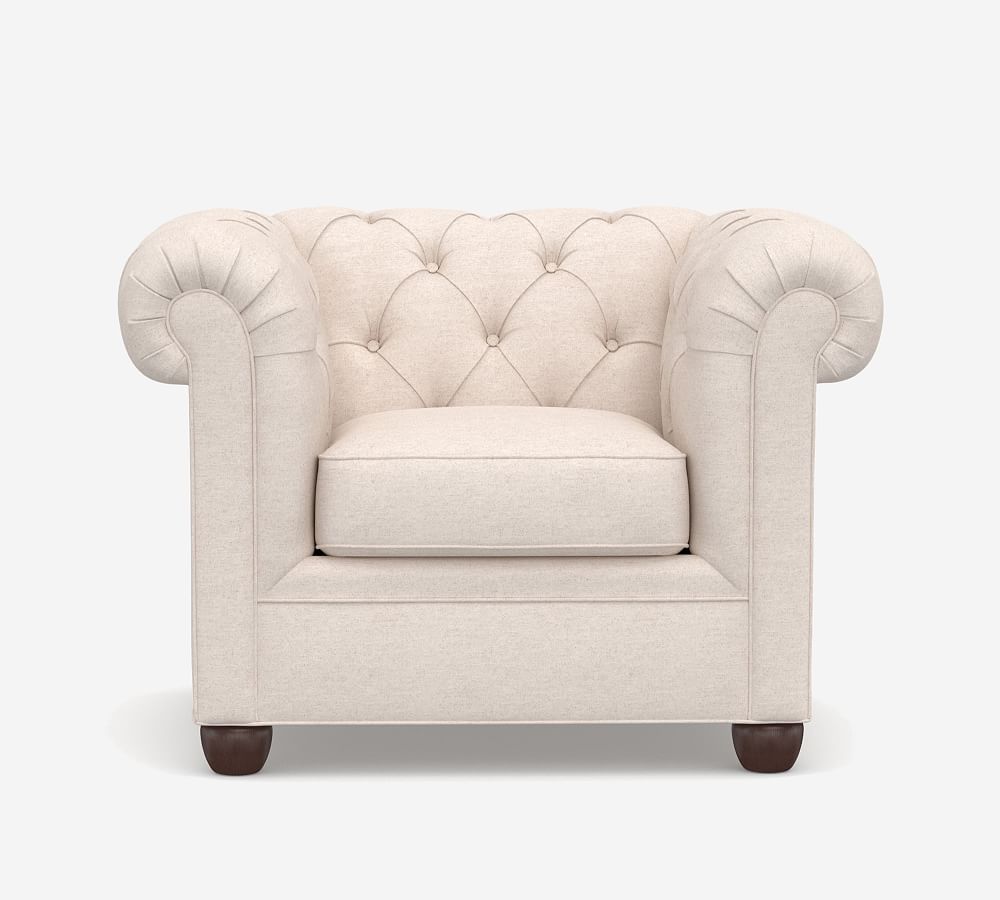 Chesterfield Roll Arm Upholstered Armchair