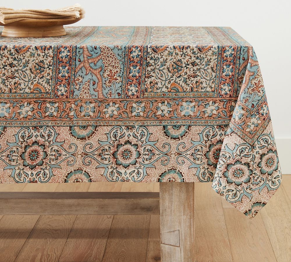 Garden Floral Cotton/Linen Tablecloth