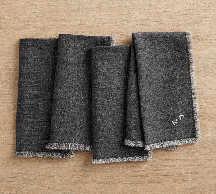 Make these Easy Frayed Linen Napkins