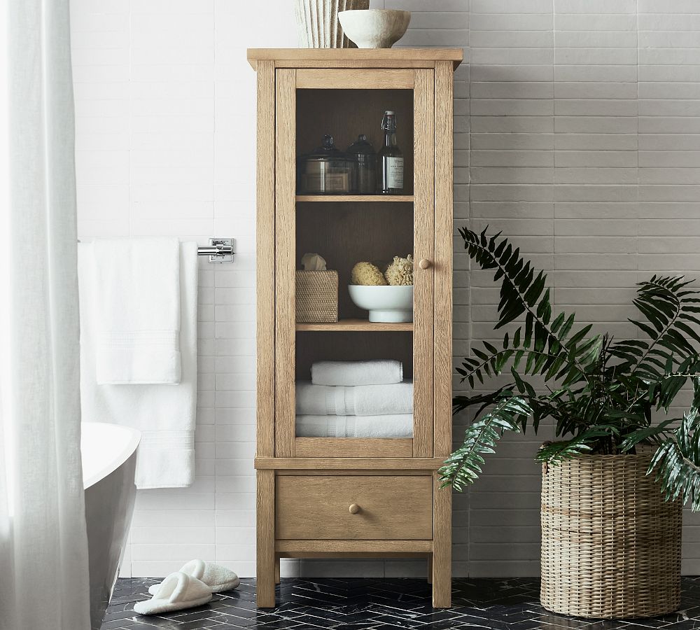 Small Rustic Pine Storage Cabinet for Bath, Bedroom or Kitchen - 3 Door