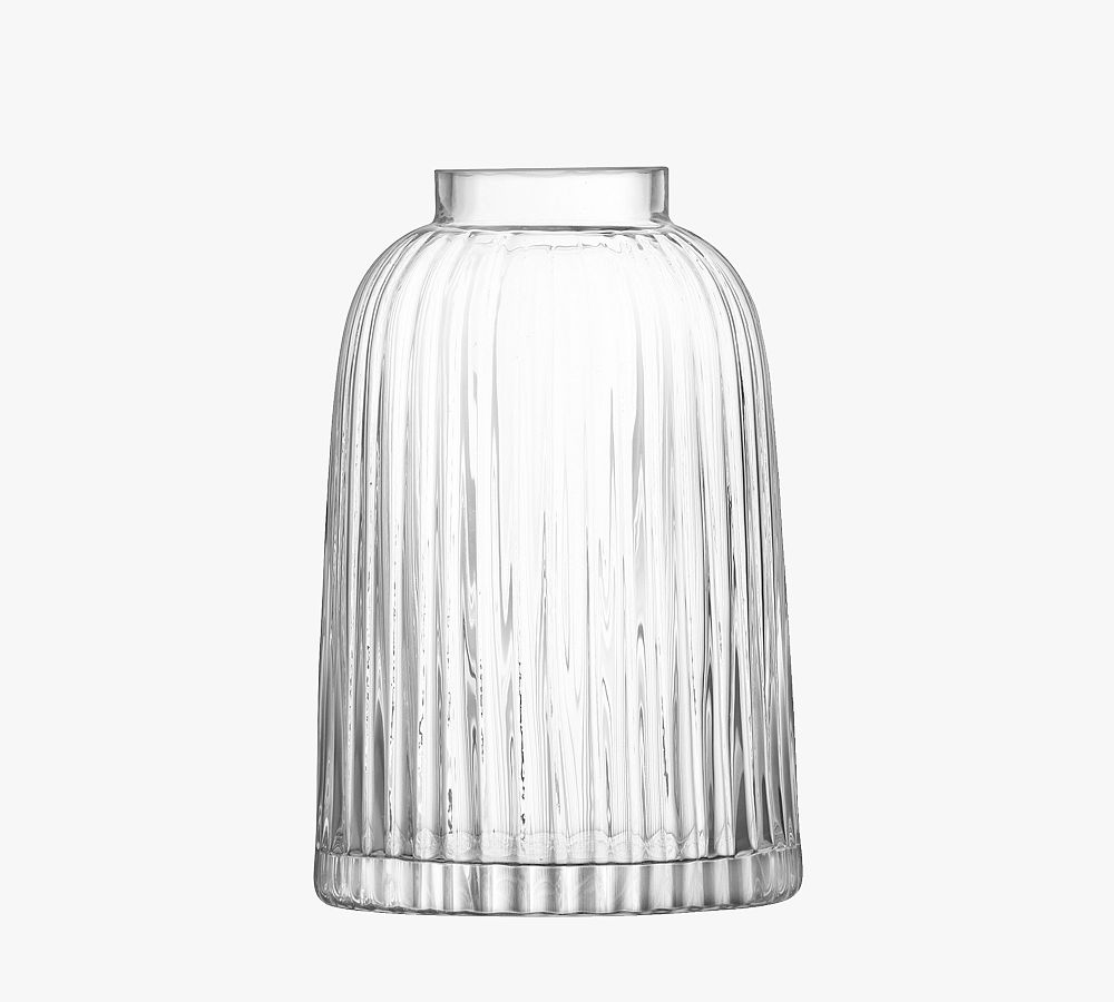 Pilar Handcrafted Glass Vase - Small, Clear