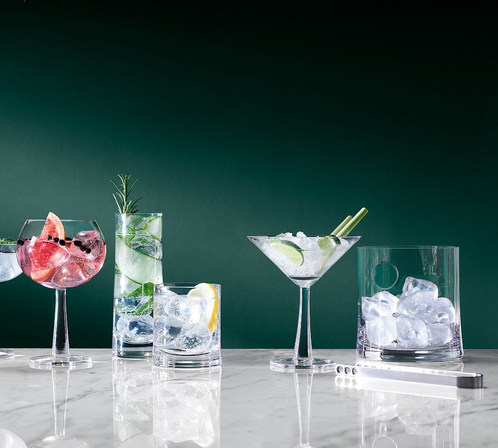 Gin Cocktail Glass and Ice Bucket Set