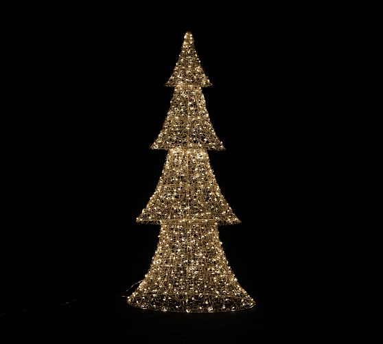 Lit Warm White Christmas Tree Pottery Barn