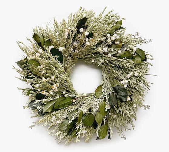 Dried Larkspur And Bear Grass Indoor Wreath