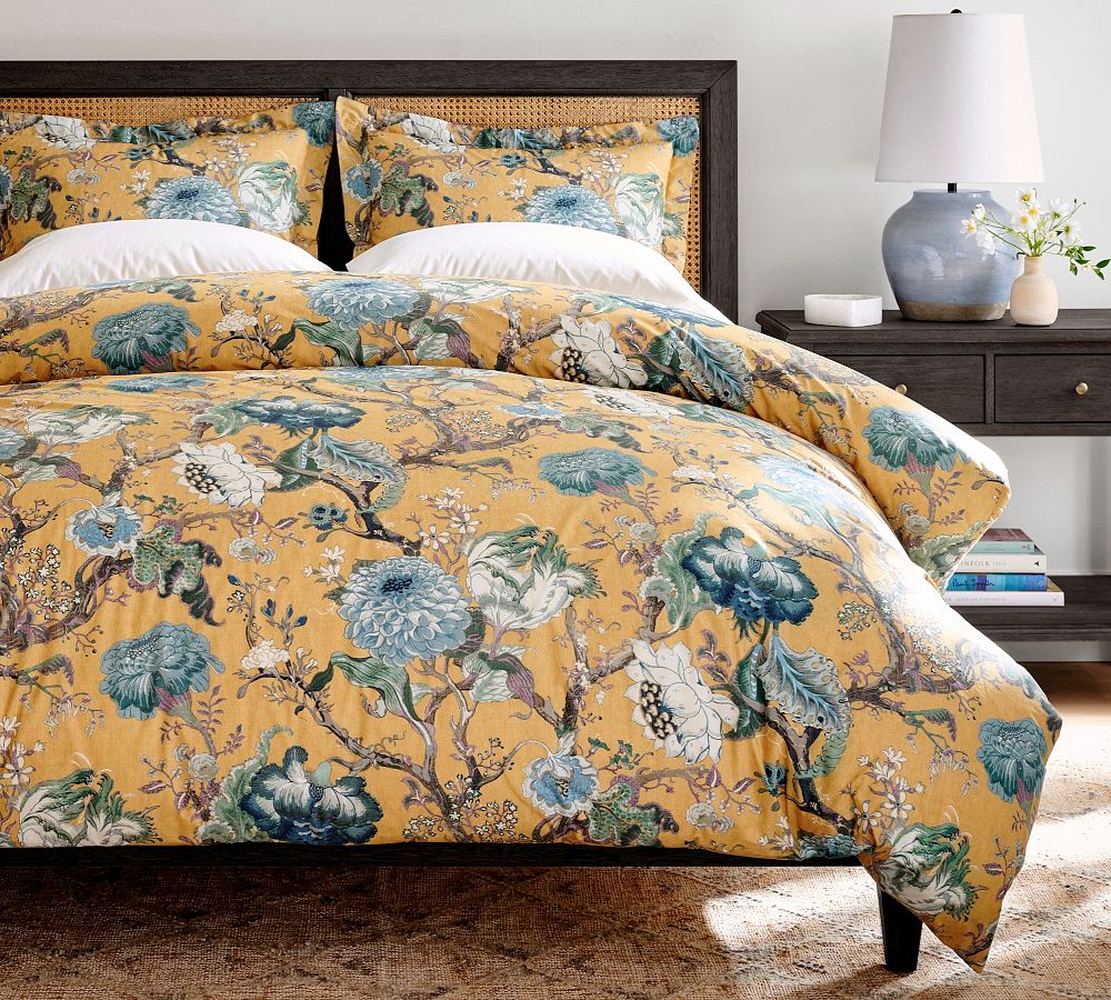 Dahlia Floral Duvet Cover & Shams Pottery Barn