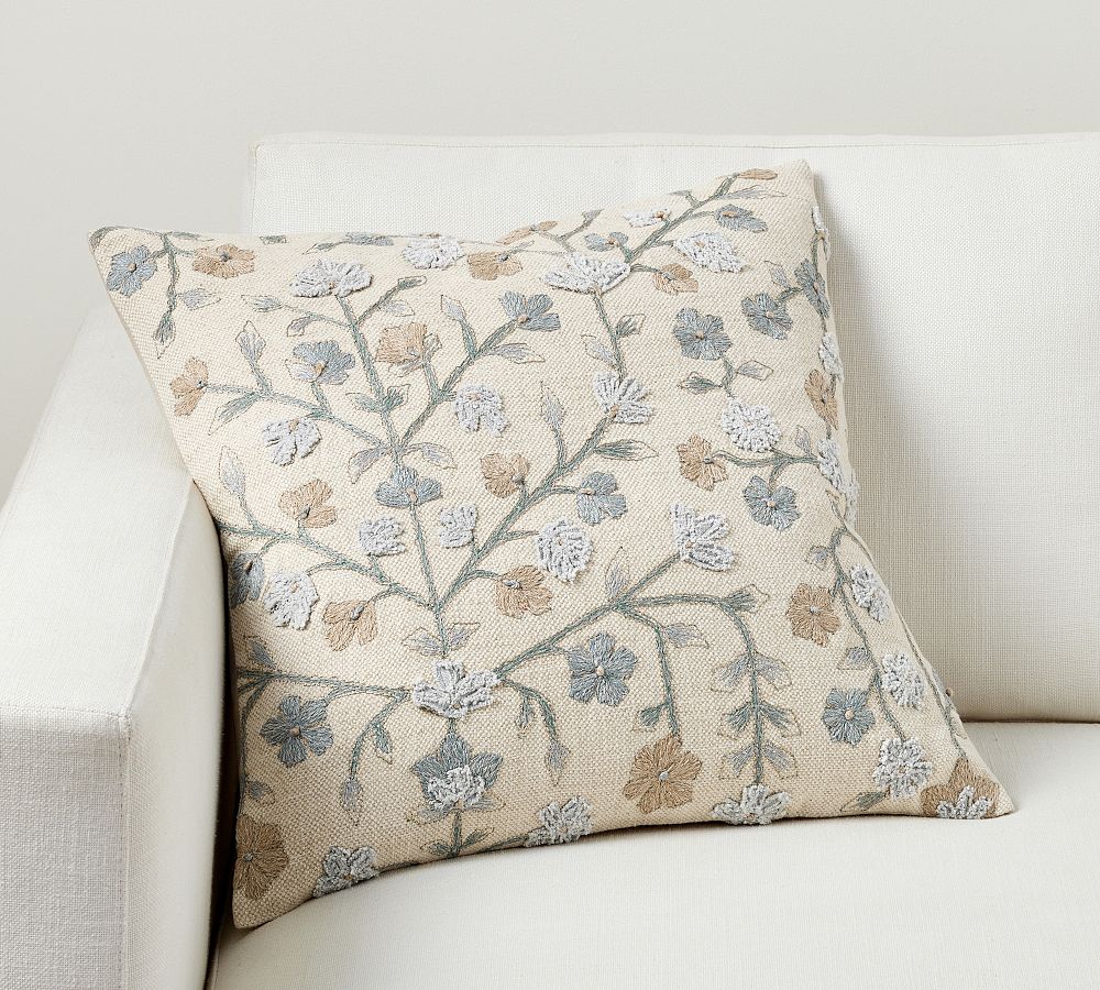 Genevieve Embroidered Pillow Pottery Barn