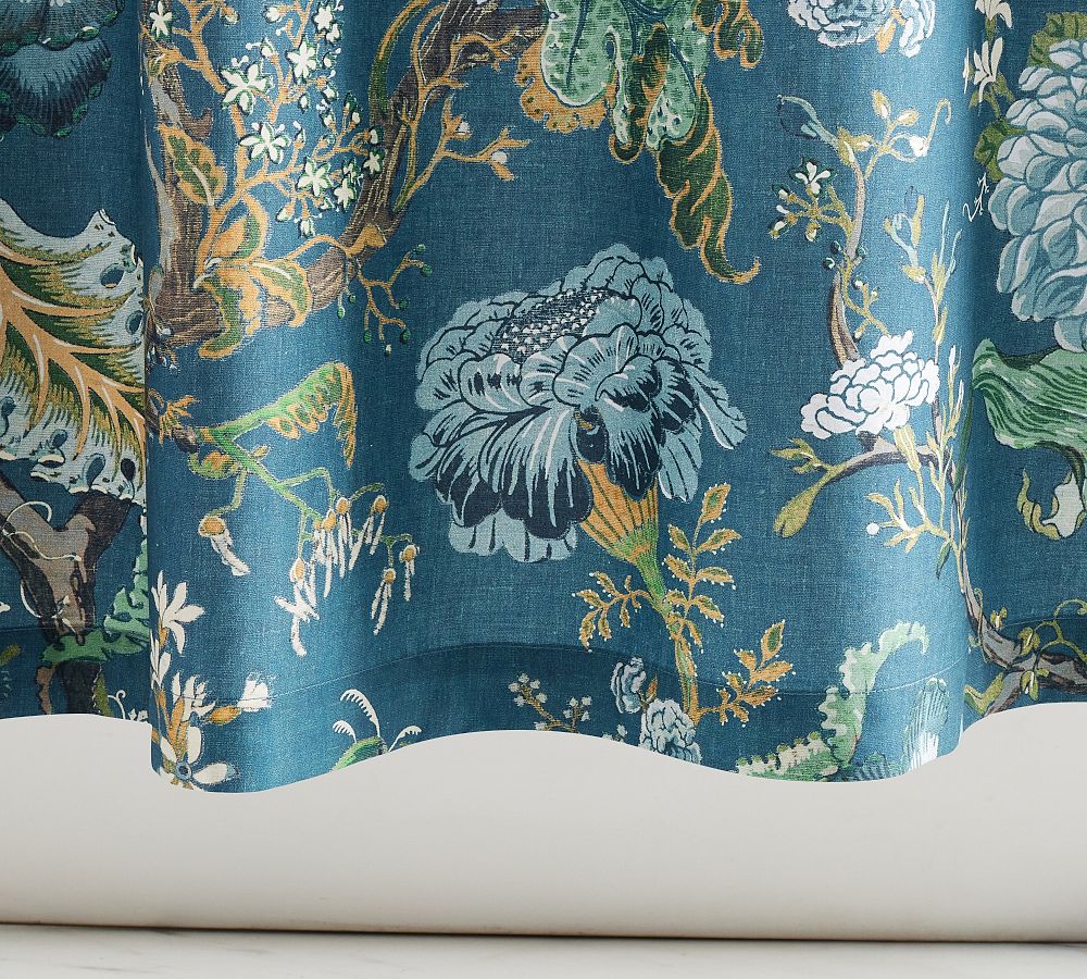 Dahlia Floral Shower Curtain | Pottery Barn