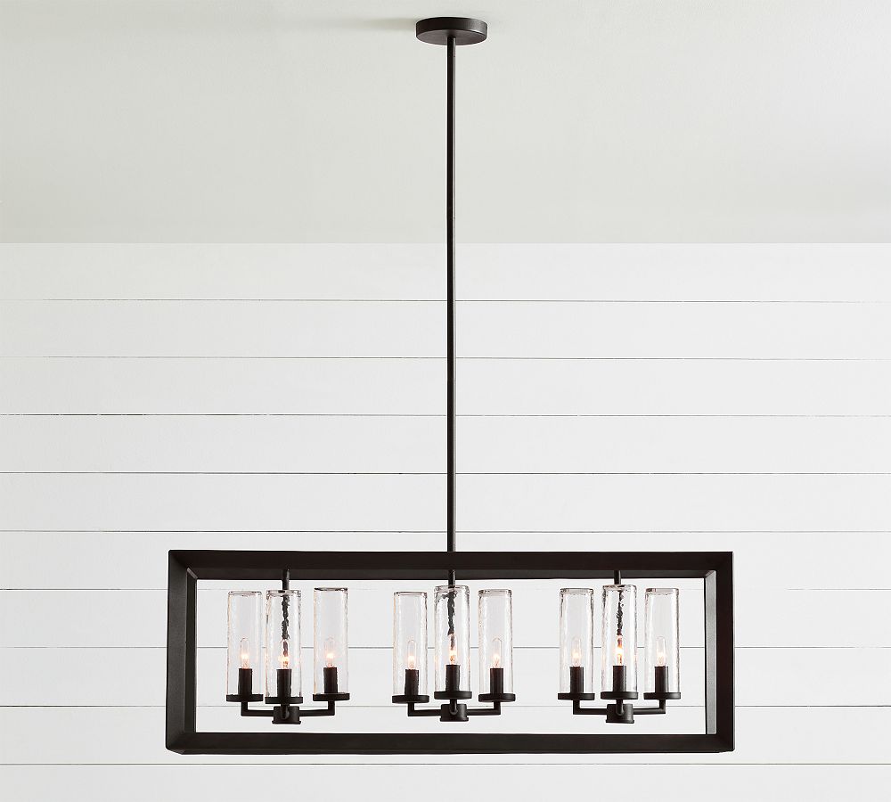 Sonora Outdoor Clear Glass Linear Chandelier