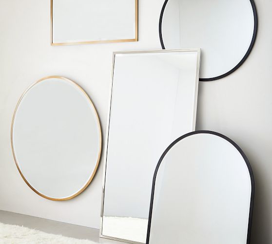 Heritage Round framed mirror - Matte Black