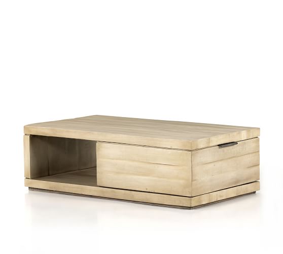 Dupree Rectangular Storage Coffee Table Pottery Barn