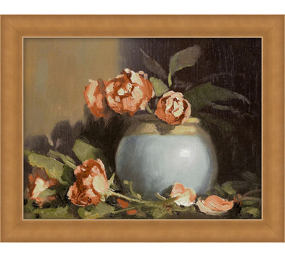 Dusted Roses Framed Canvas