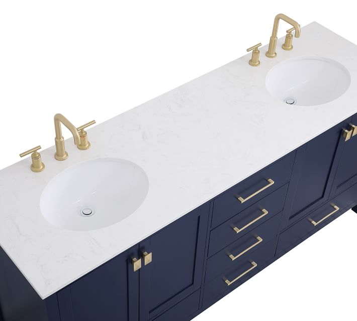 Royal Boca 72 inch Blue Double Sink Bathroom Vanity *On
