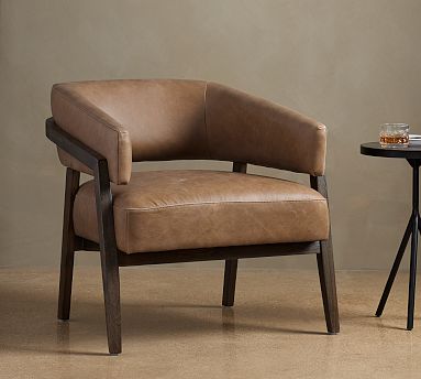 Shay leather online armchair