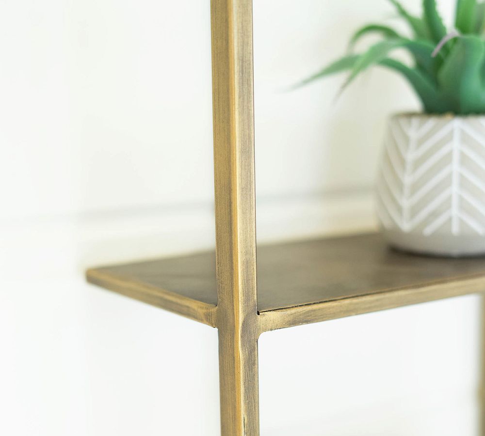 Brass store wall shelf