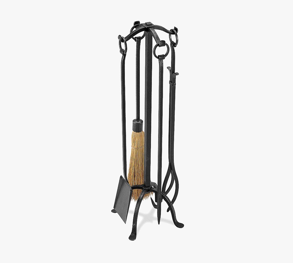 Wrought Iron Fireplace Tool Set, Fireplace Tool Set