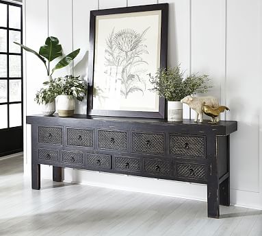 Pottery barn reclaimed wood shop console table