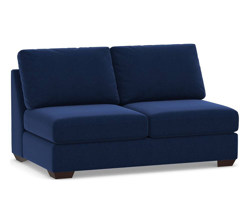 OPEN BOX Big Sur Square Arm Upholstered Armless Loveseat, Down Blend