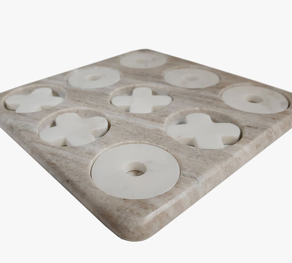 Marble Tic Tac Toe Game Set by Crate&Barrel - Dimensiva