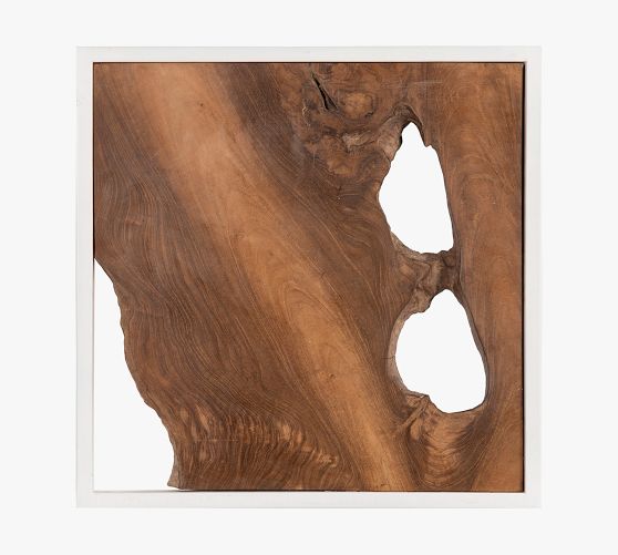 Live Edge Teak Framed Wall Art | Pottery Barn