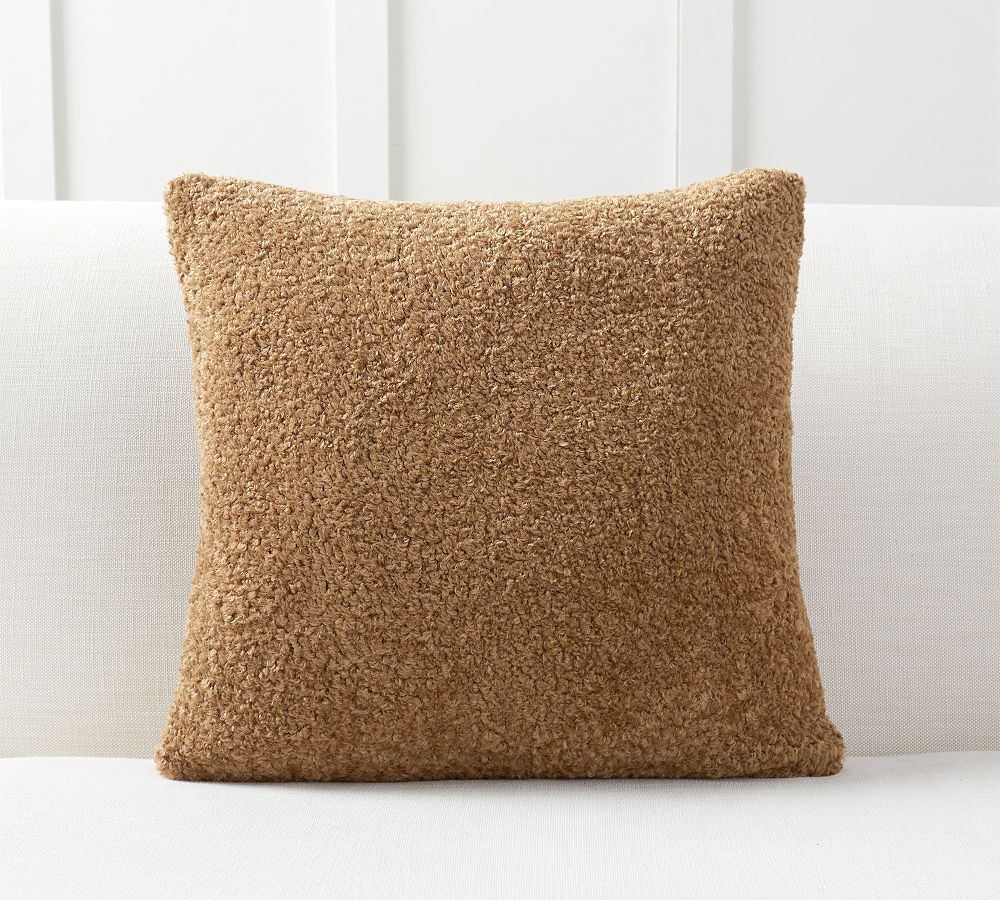 Tan Fur Lumbar Pillow