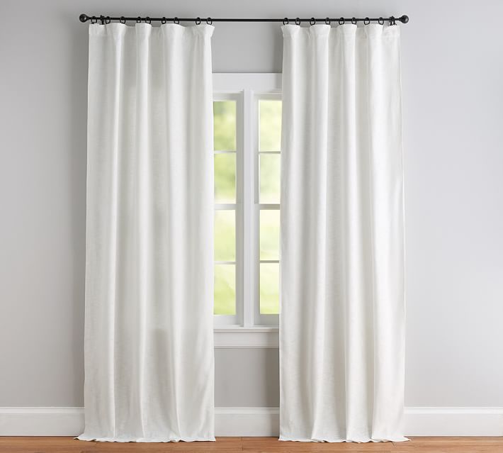 Sewn edging pure cotton curtain Adjustable length 130 x 270 cm, Simons  Maison, Extra-Long Curtains, Decor