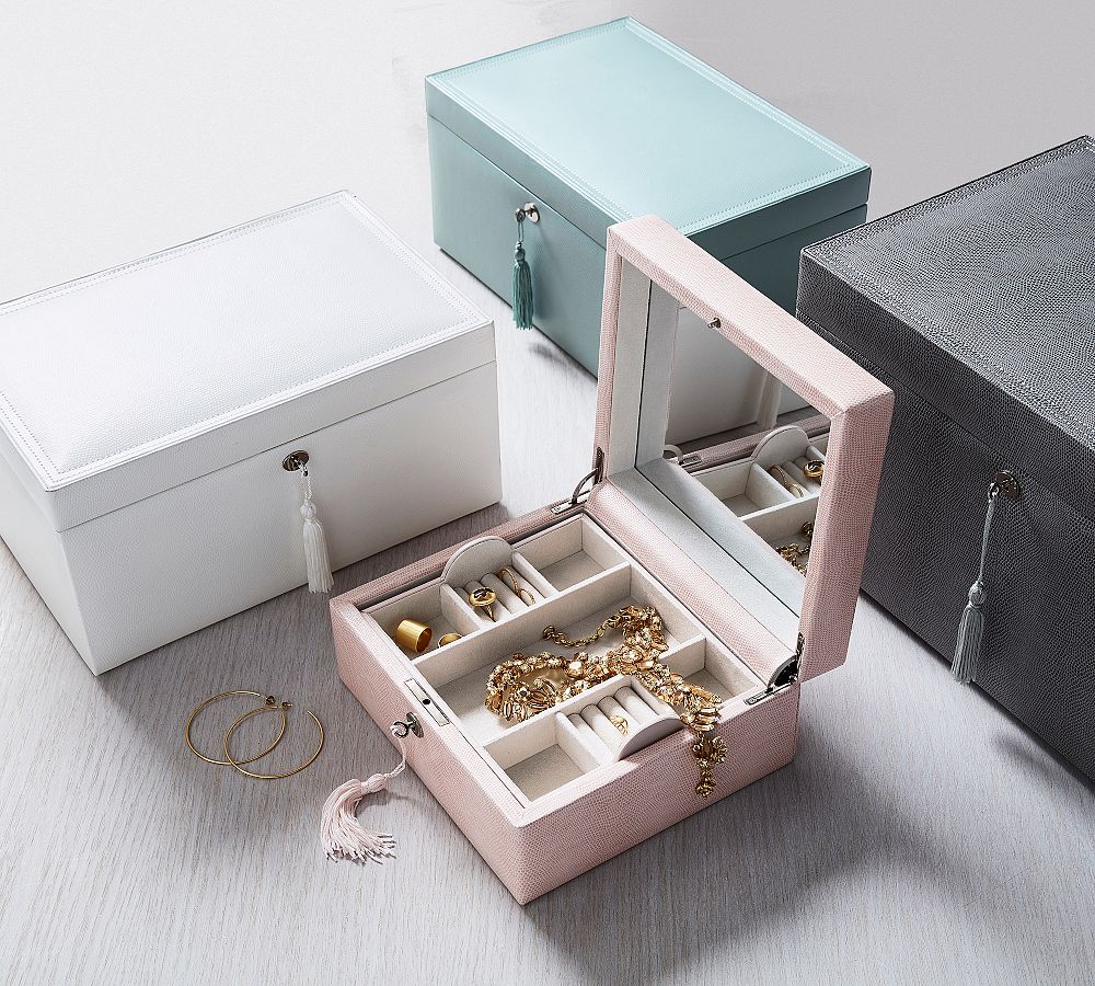 Jewelry Box Minimalist European Transparent Earrings Hair Pins Necklaces  Lockers Large Capacity Earrings Ring Necklace Organizer - Storage Boxes &  Bins - AliExpress