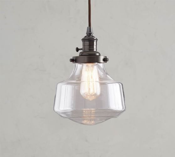 Schoolhouse Glass Cord Pendant | Pottery Barn