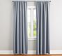 Custom Emery Linen Blackout Curtain - Mineral Blue | Pottery Barn