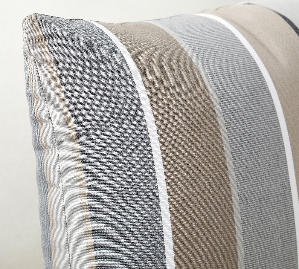 Sunbrella® Milano Striped Outdoor Throw Pillow Pottery Barn