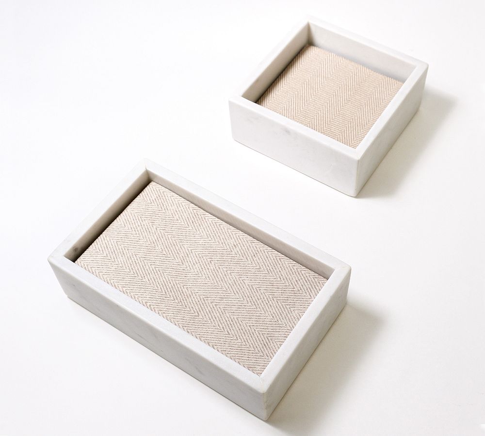 Caravan Marble Napkin Holder Tray Pottery Barn