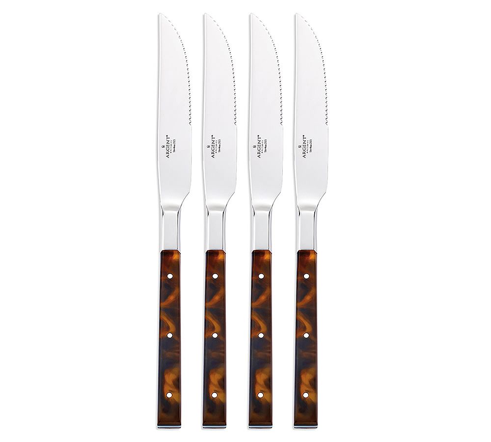 Mepra Stile Gold Steak Knives, Set of 4