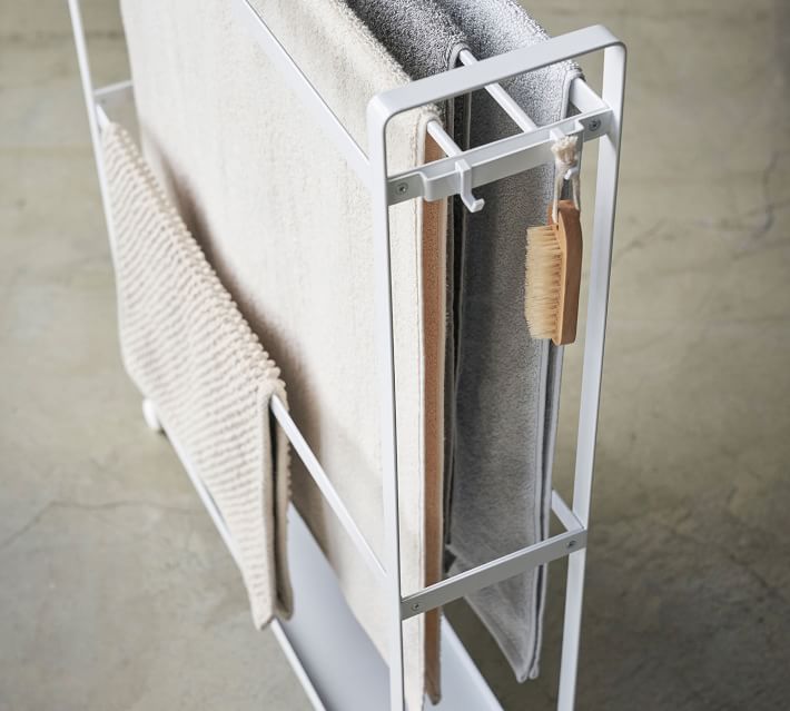 Best Bath Towel Storage: Yamazaki Steel Tower Towel Organizer