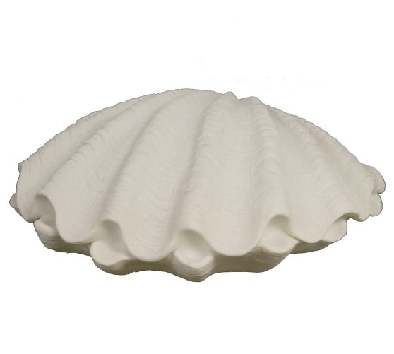 Decorative Lit Frosted Glass Clam | Pottery Barn