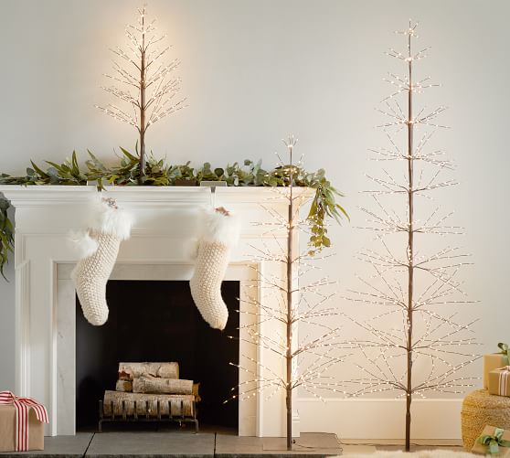 Lit Twinkling Twig Tree Pottery Barn