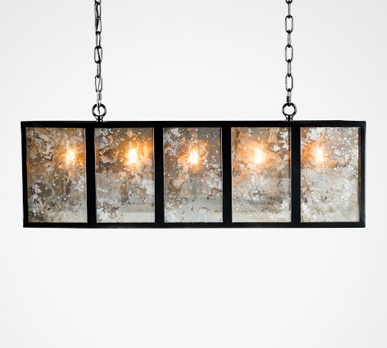 Pottery barn shop rectangular chandelier