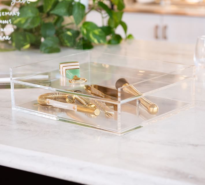 Gold Acrylic Desktop Accessories - Everyday Set