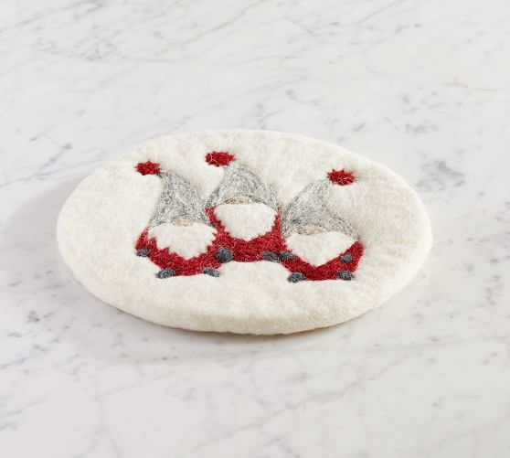 Gnome Wool Felt Trivet Pottery Barn