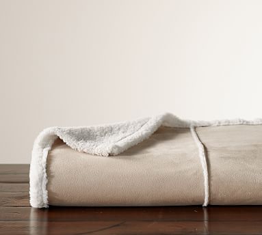 Faux outlet shearling throw