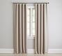 Custom Belgian Flax Linen Curtain - Dark Flax | Pottery Barn