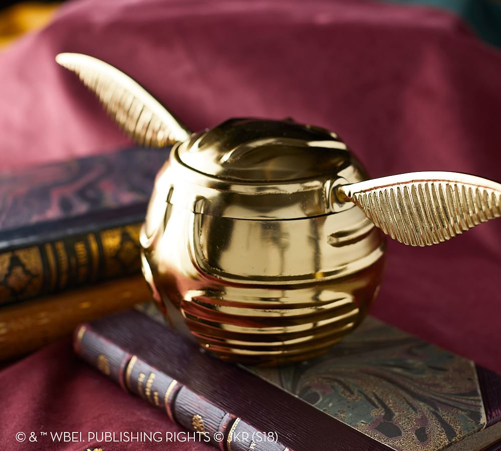 HARRY POTTER™ GOLDEN SNITCH™ Handcrafted Metal Lidded Snack Bowl