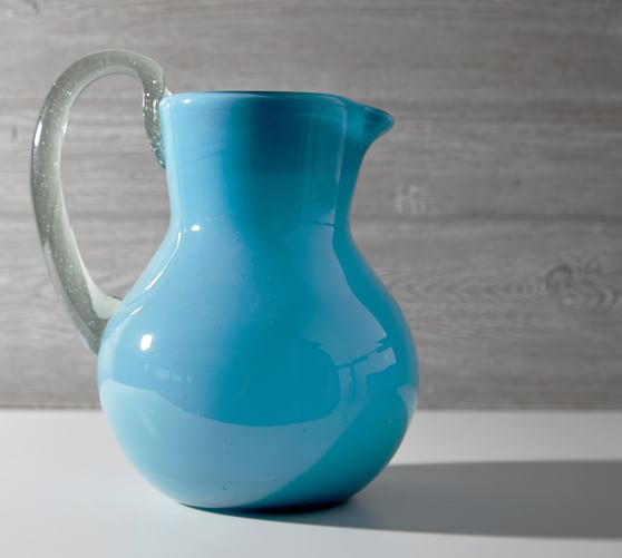Cane Recycled Glass Pitcher