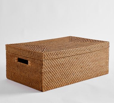 Tava Handwoven Lidded Baskets | Pottery Barn