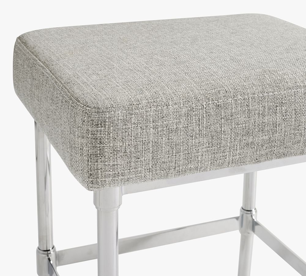 Velvet Soft Modern Vanity Stools -Pleated Round Footrest Stool