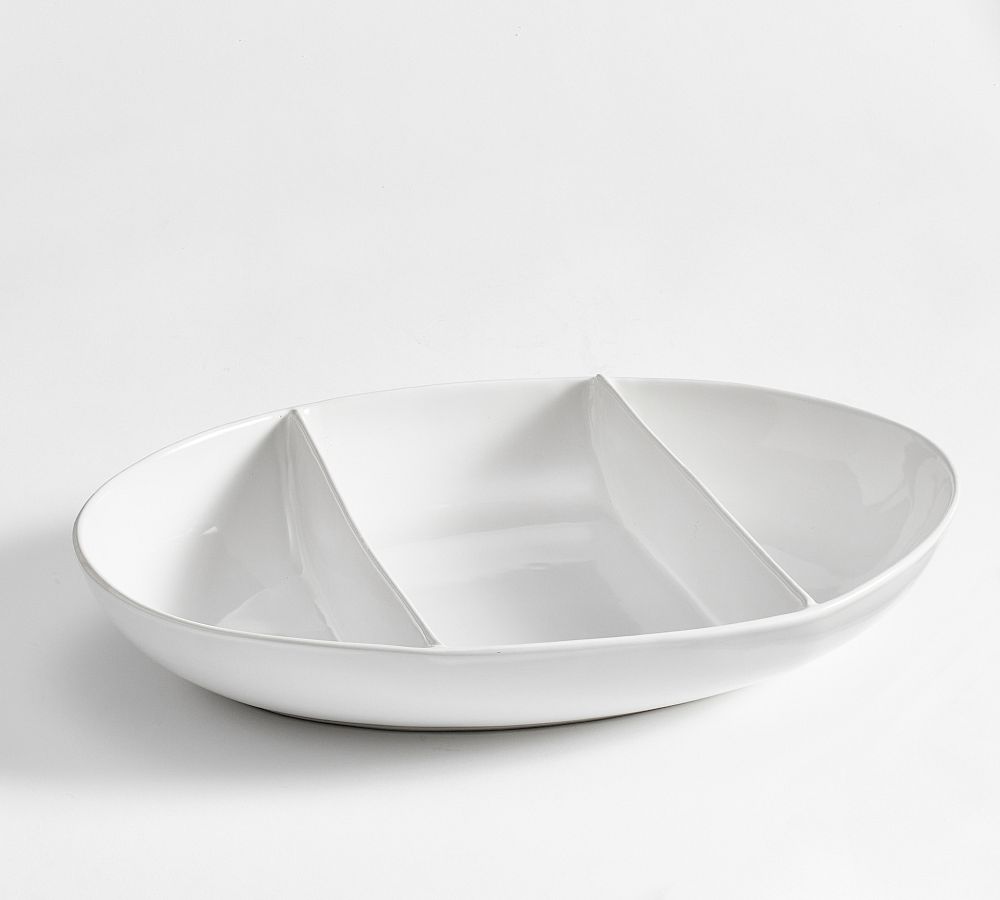 Mason Stoneware Triple Divided Serving Platter