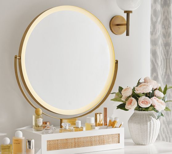 Westly Light Up Makeup Mirror Pottery Barn