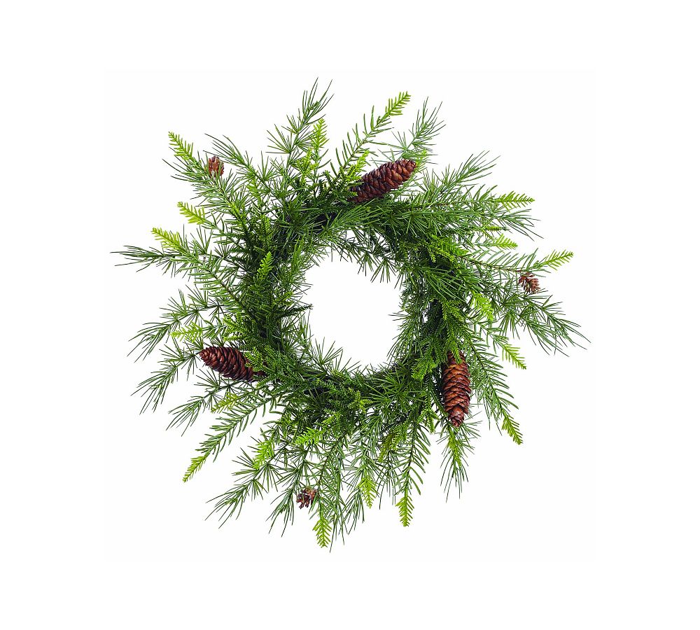 Faux Mixed Pine & Pinecone Wreath & Garlands | Pottery Barn